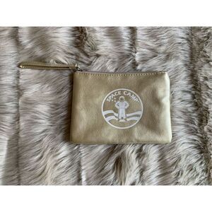 Gold Space Camp Wristlit